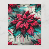 グレンギー花模様ポインセティシアグラフィティスクラップブック紙 (正面)