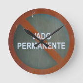 グレンギー通りサインマンケーブ ラウンド壁時計 (正面)