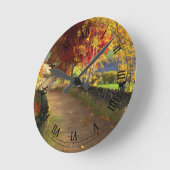 グレンクロック秋 ラウンド壁時計 (傾斜)