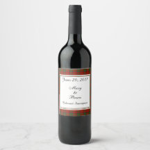 グレンコーのMacDonald Of Glencoe Scotish 結婚's Wine Label