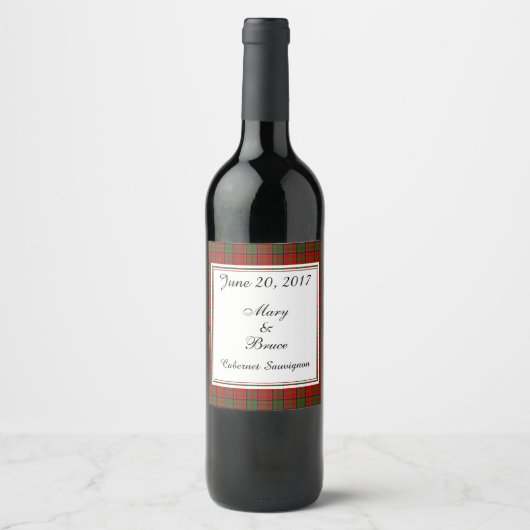 グレンコーのMacDonald Of Glencoe Scotish 結婚's Wine Label ワインラベル (正面)