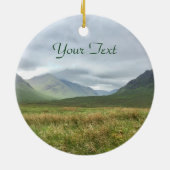 グレンコーマウンテンズスコットランド、スコットランド高地 セラミックオーナメント (裏面)