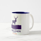 グレンコー、スコティッシュハイランズ休暇プリント。 ツートーンマグカップ (正面右)