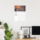 グレンジオーストラリア国旗カレンダー2017ポスター ポスター (ホームオフィス)