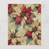 グレンジタタタテッドポインセチア花模様スクラップブック紙 (裏面)