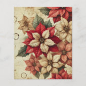 グレンジタタタテッドポインセチア花模様スクラップブック紙 (正面)