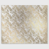 グレンジフォキシエ金ゴールドバラアイボリー粉末赤面フローラ ラッピングペーパー (フラット)