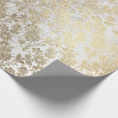 グレンジフォキシエ金ゴールドバラアイボリー粉末赤面フローラ ラッピングペーパー (角)