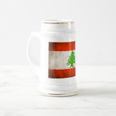 グレンジレバノン国旗 ビールジョッキ (正面左)