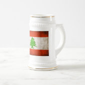 グレンジレバノン国旗 ビールジョッキ (正面右)