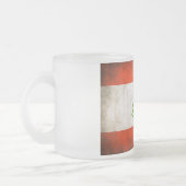 グレンジレバノン国旗 フロストグラスマグカップ (左)