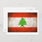 グレンジレバノン国旗 ポストカード (正面/裏面)