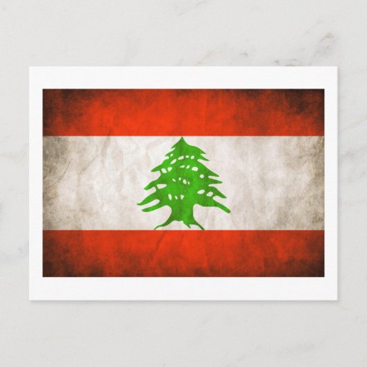 グレンジレバノン国旗 ポストカード (正面)