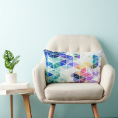 グレンジーの明るい三角形パターン ランバークッション (椅子)