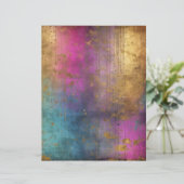 グレンジーグラムピンクターコイズ金ゴールドスクラップブック紙 (スタンド正面)