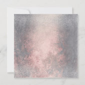 グレンジーグレーピンクのローズ金ゴールドブラシVip誕生日パーティー 招待状 (裏面)