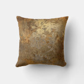 グレンジーゴールデンブロンズヴィンテージフローラオーナメント クッション (裏面)