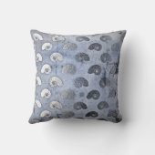 グレンジーシルバーグレーブルーシーシェル海ビーチ クッション (裏面)