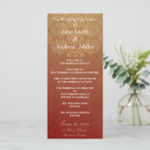 グレンジーダマスクのパターン結婚式 プログラム – 赤 (スタンド正面)