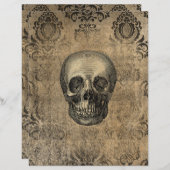 グレンジーダマスク&スカルハロウィーンスクラップブック紙 (正面/裏面)