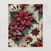 グレンジーフローラポインセティアニュースプリントのスクラップブック紙 (裏面)