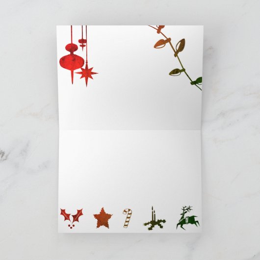 グレンジーヴィンテージ金ゴールドクリスマス シーズンカード (内部)