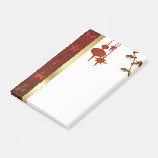 グレンジーヴィンテージ金ゴールドクリスマス ポストイット (アングル)