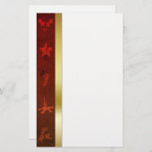 グレンジーヴィンテージ金ゴールドクリスマス 便箋 (正面/裏面)