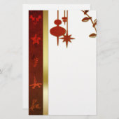 グレンジーヴィンテージ金ゴールドクリスマス 便箋 (正面/裏面)