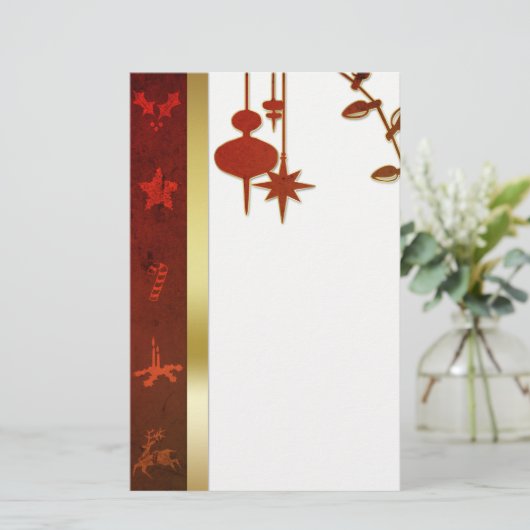 グレンジーヴィンテージ金ゴールドクリスマス 便箋 (スタンド正面)