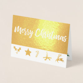 グレンジーヴィンテージ金ゴールドクリスマス 箔カード