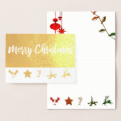 グレンジーヴィンテージ金ゴールドクリスマス 箔カード (ディスプレー)