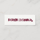 グレンジー文字/ダークレッド スキニー名刺 (正面)