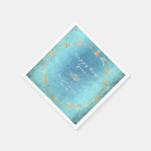 グレンジー水中競技海オールド金ゴールドクリスマス スタンダードカクテルナプキン (角)