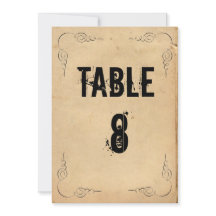 グレンジ ブラウン ペーパー ウェディング テーブル ナンバー