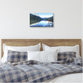 グレンズレイクサンセット – グレイシャーナショナルパーク キャンバスプリント (インサイチュ (寝室))