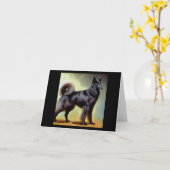 グレンダエルベルギーシェパードドッグ カード (黄色い花)