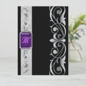 グレンデューク パープル ジュエル シルバー＆ブラック ご招待状 招待状 (スタンド正面)