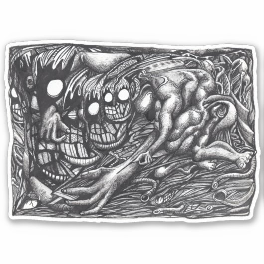 グレンデルマザードリームビニールステッカー シール (正面)