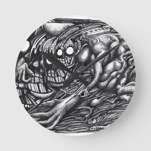 グレンデル・マザードリーム_ ラウンド壁時計 (正面)