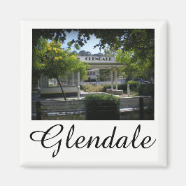 グレンデール，カリフォルニア州アダムス広場ガソリンスタンド マグネット