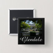 グレンデール，カリフォルニア州アダムス広場ガソリンスタンド 缶バッジ (正面&裏面)