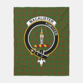 グレンバーのクランマカリスター狩りタータンチェックPlaid フリースブランケット (正面)