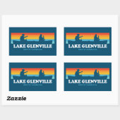 グレンビルノースカロライナ州カヌー湖 長方形シール (シート)