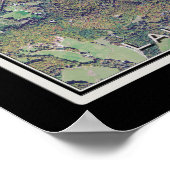 グレンビル湖ノースカロライナ衛星ポスターマップ ポスター (角)