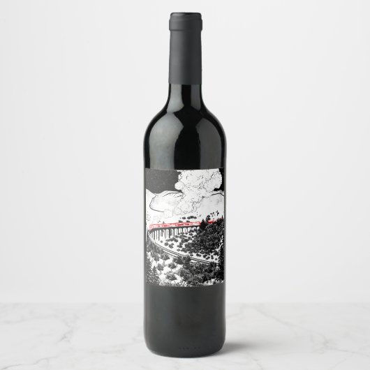 グレンフィン・ヴィアダクト蒸気機関車 ワインラベル (正面)