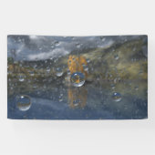 グレン旗の中の雨 横断幕 (横)