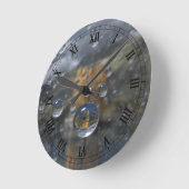 グレン時計の雨 ラウンド壁時計 (傾斜)