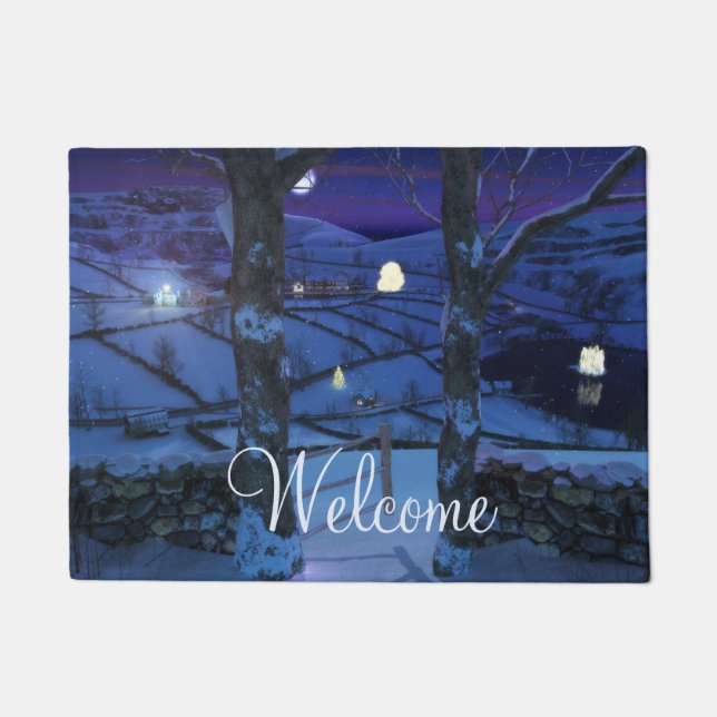 グレン様式のクリスマス ドアマット (正面)