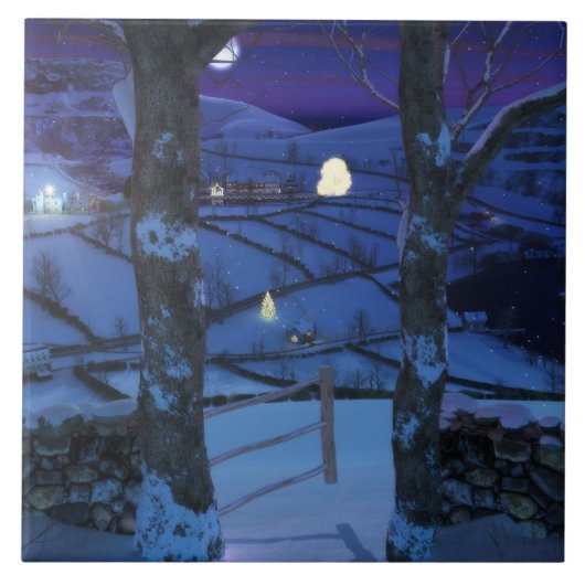 グレン装飾タイルのクリスマス タイル (正面)